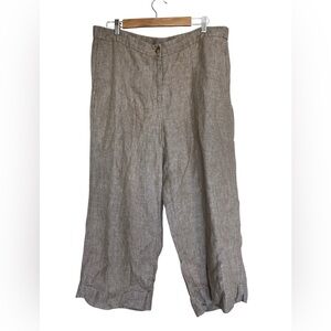 J JILL Linen Crop Pants Size XL